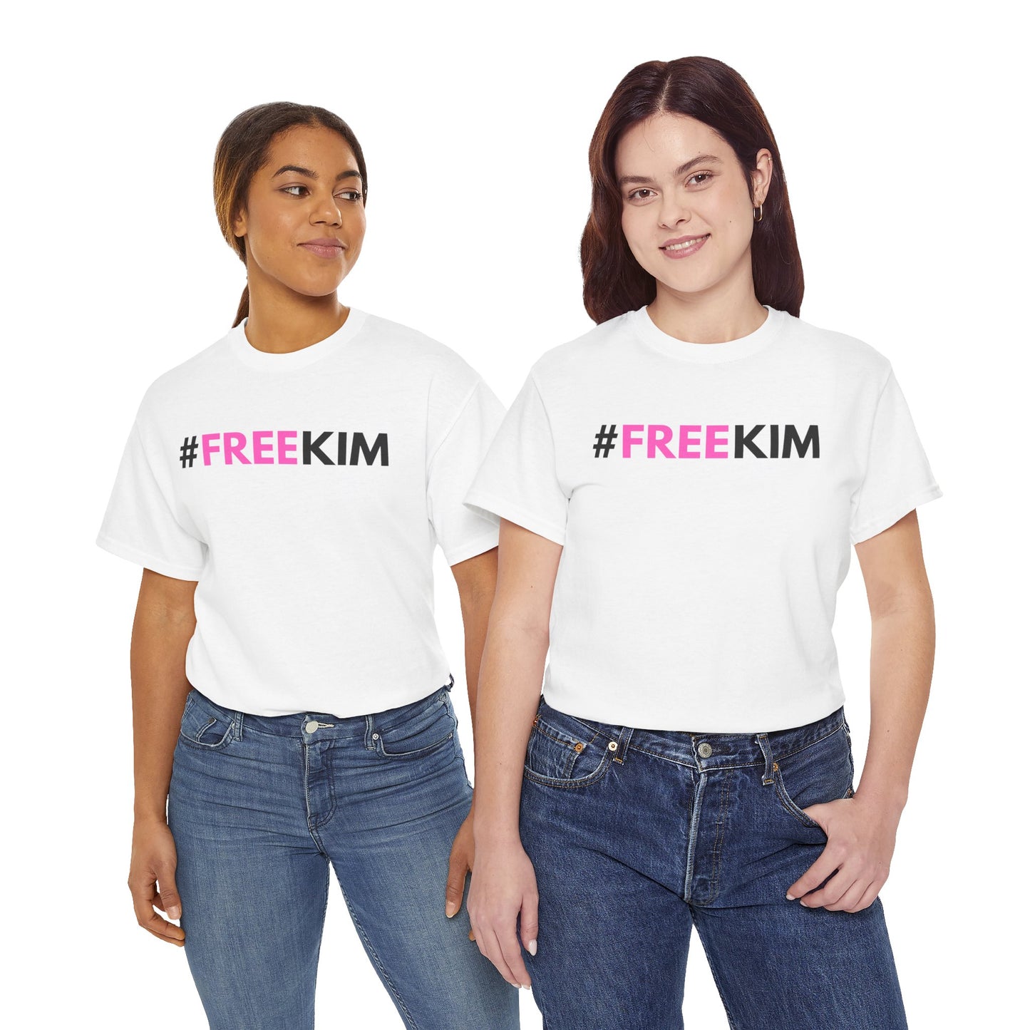 #FREEKIM White T-shirt | Kim The Gorilla Official Merch