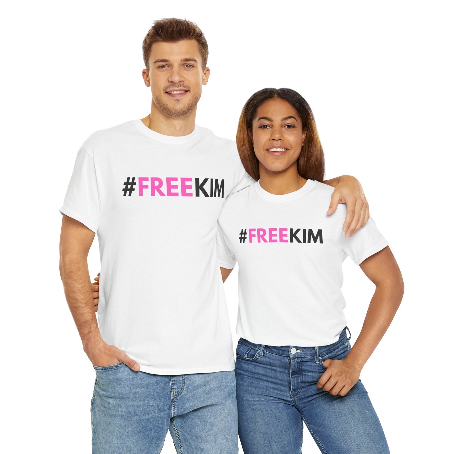 #FREEKIM White T-shirt | Kim The Gorilla Official Merch