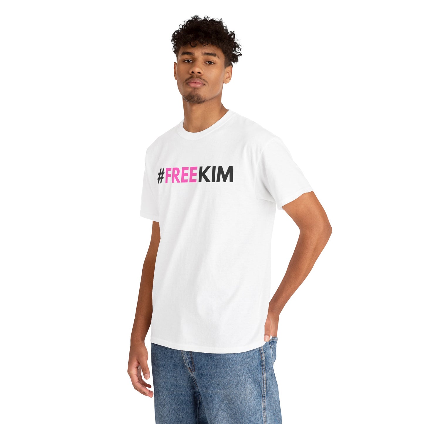 #FREEKIM White T-shirt | Kim The Gorilla Official Merch