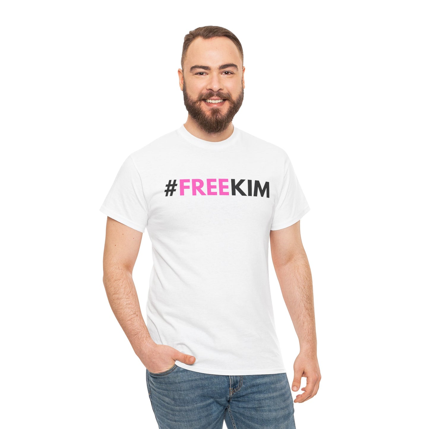 #FREEKIM White T-shirt | Kim The Gorilla Official Merch
