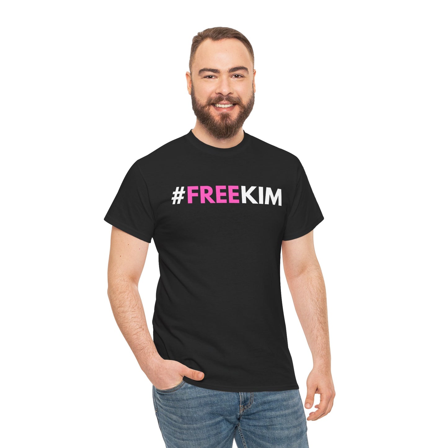 #FREEKIM Black/Grey T-shirt | Kim The Gorilla Official Merch