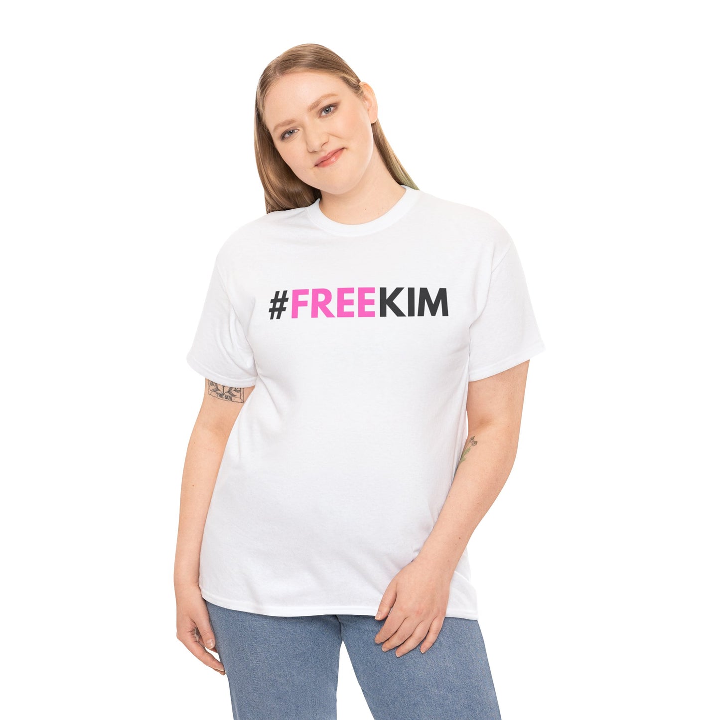 #FREEKIM White T-shirt | Kim The Gorilla Official Merch